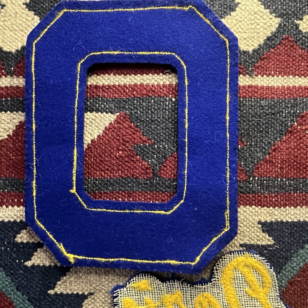 Vintage Varsity School Chenille Sweater Jacket Patch Set