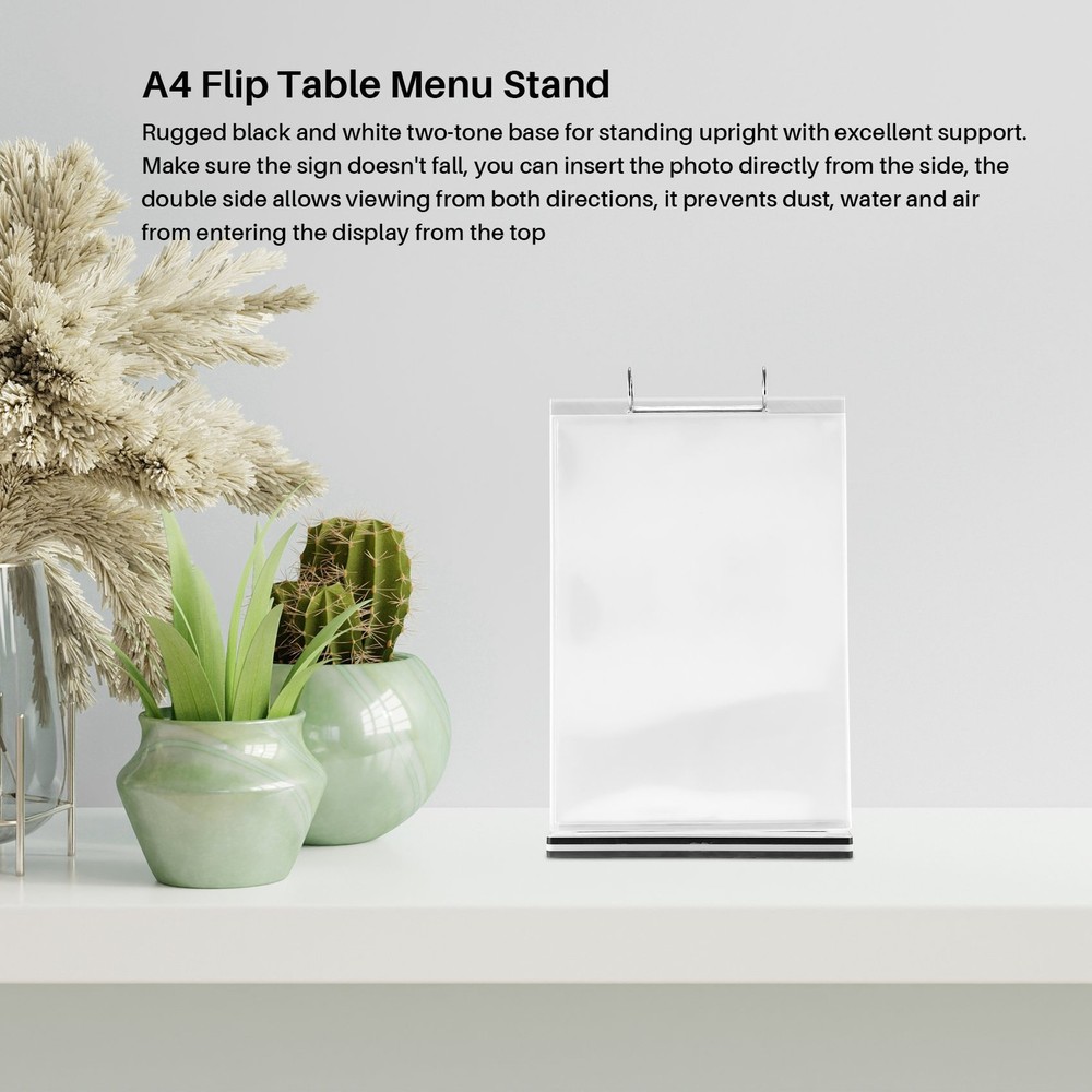 A4 Multi Sided Flip Display Card Labels Stand Removable Label 1236