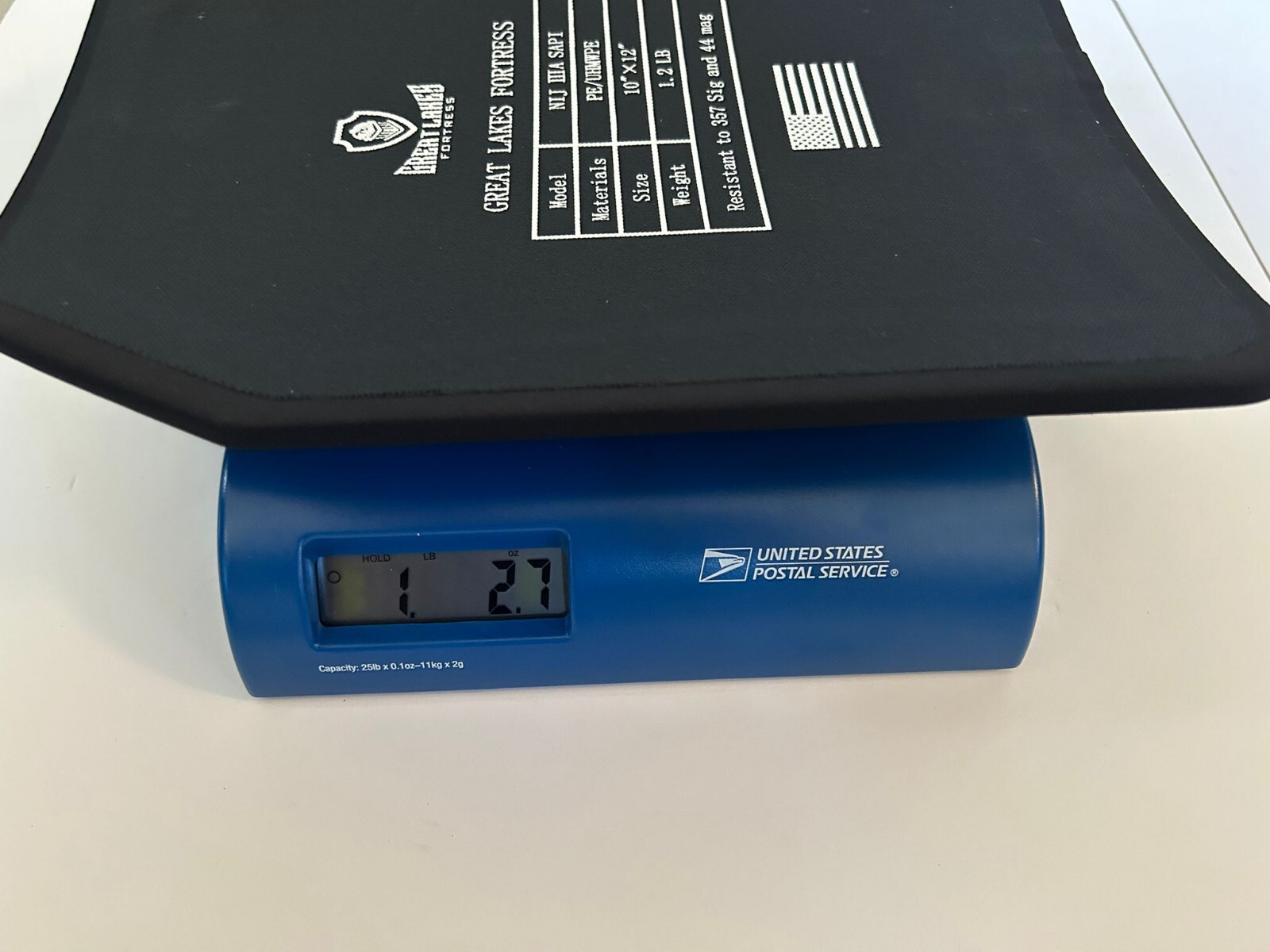 NIJ Level 3a UHMWPE Hard Armor Plates 10"x 12" Bulletproof Set of 2, 1 lb Only