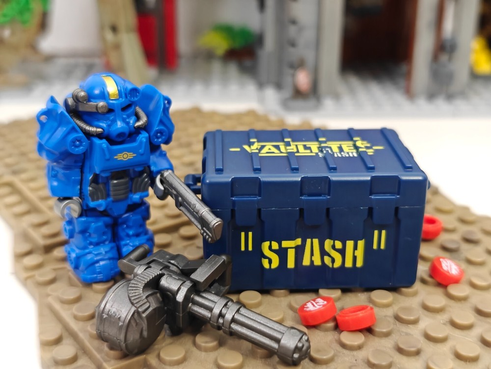 Fallout Custom T-60 Power Armor & Stash Box w Caps Building Blocks MUTLILISTING