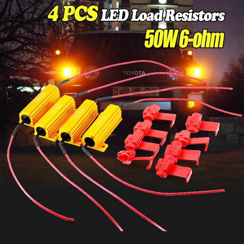 2pcs Load Resistor 50W 6RJ 6ohm LED Decoder FIX Hyper Flash Turn Signal Blinker