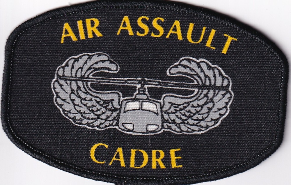 Air Assault Cadre black hat patch small batch silkscreen US Army Cold War