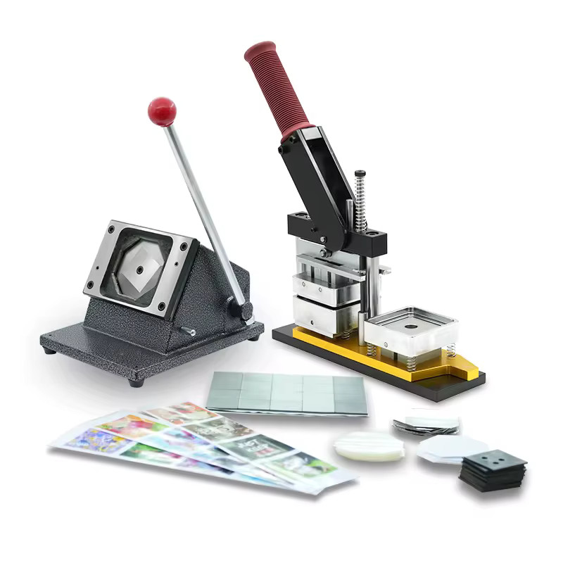 Machine+Cutter Or 1000 Magnet Material Kit Fridge Magnet Button Maker Press DIY