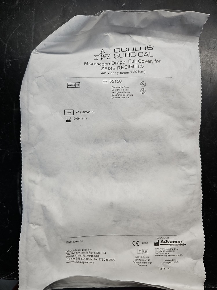 Lpt 9 40" X 80"  Microscope Drape for Zeiss Resight Oculus 55150