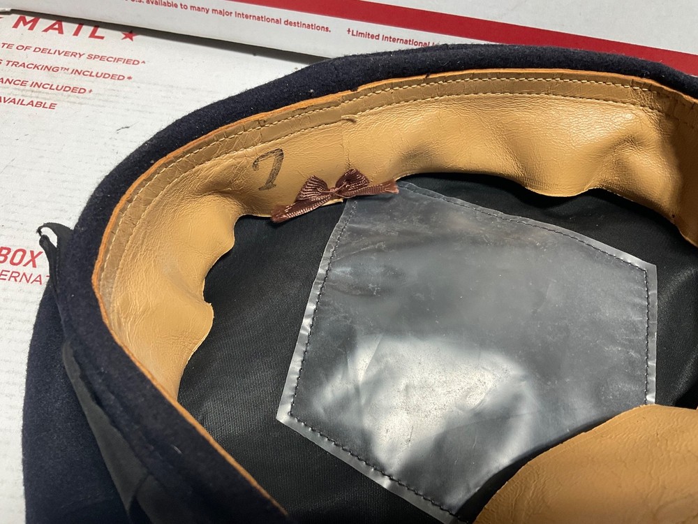 WWII U.S. Navy Sailor Wool Flat Cap Hat Blue Cracker Jack Style