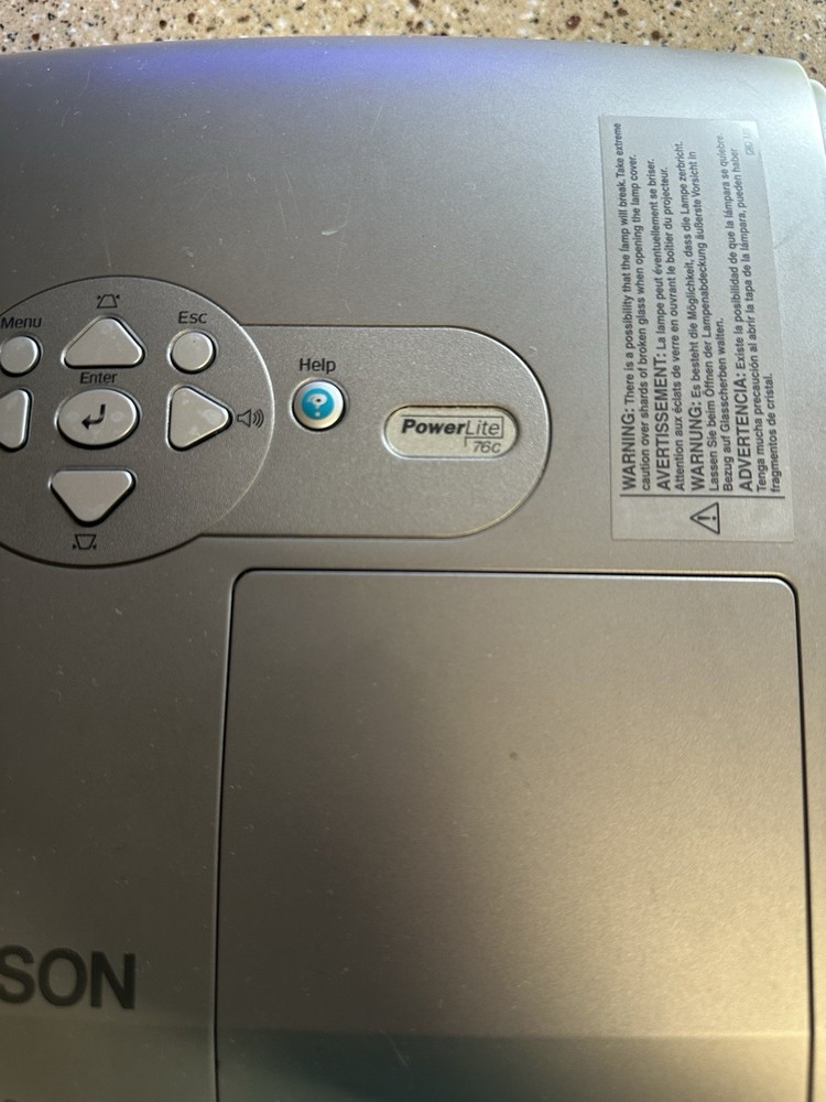 Untested LCD Projector with Case and Accessories Epson Powerlite 76C EMP-X3