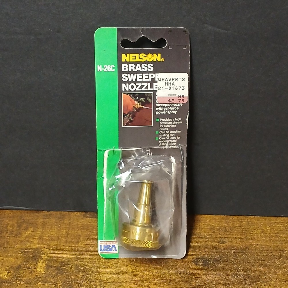 Nelson 2" Brass Sweeper Nozzle, N-26C, NOB