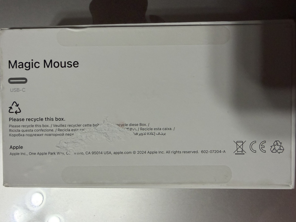 Apple Magic Mouse Multi-Touch Surface (USB-C) - Wireless - Black