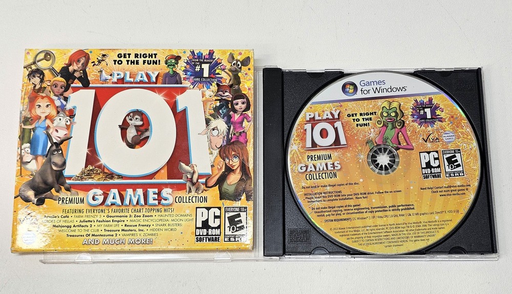 Play 101 Games (PC, 2012 Viva Media) PC DVD-ROM Software