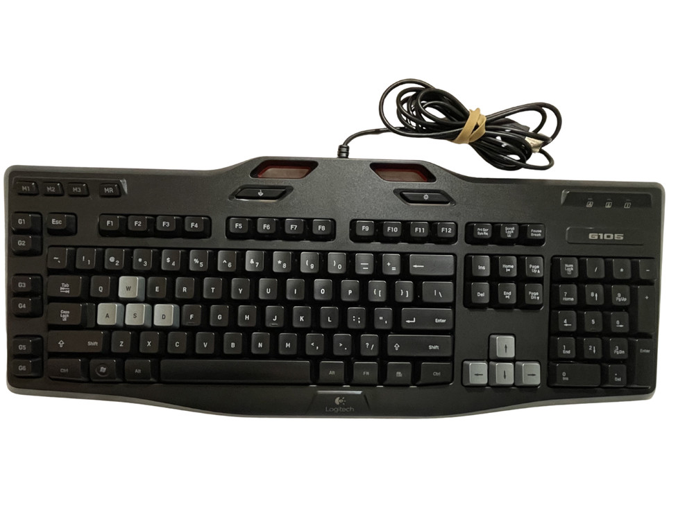 Logitech G105 Wired Gaming Keyboard Programmable G-Keys – Tested Working