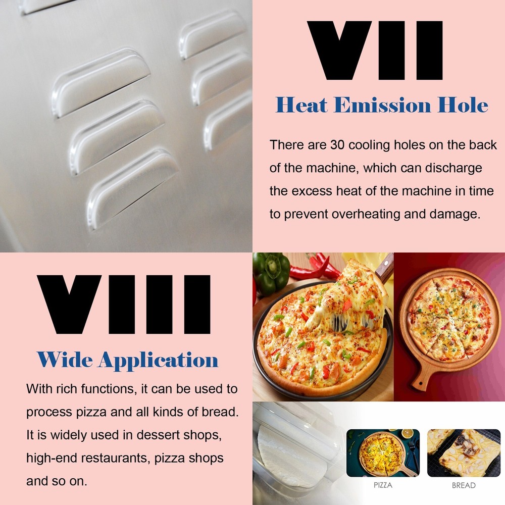 110V Electric Pizza Dough Roller Sheeter Pastry Press Pizza Making Machine