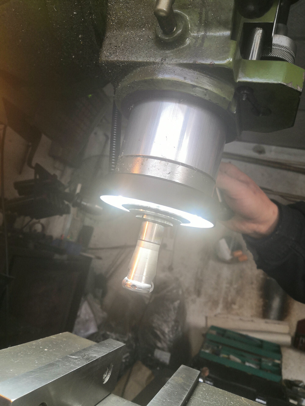 SPINDLE LIGHT MILL ROUTER LATHE MILL SPINDLE QUILL MOUNTED LAMP LED RING LIGHT