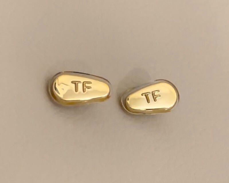 Tom Ford Gold Replacement Screw-in Nose Pads For Sunglasses Eyeglasses Silicone