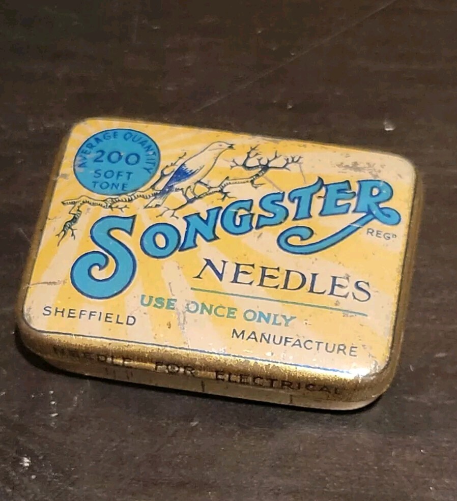 Songster Gramophone phonograph needle tin - Some Needles