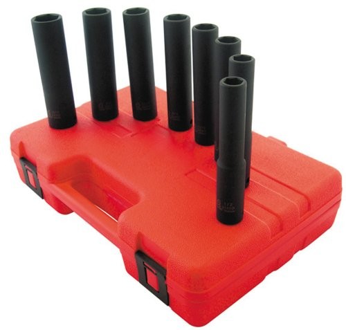 Sunex 2848 8-Piece 1/2 In. Drive Extra Deep SAE Impact Socket Set