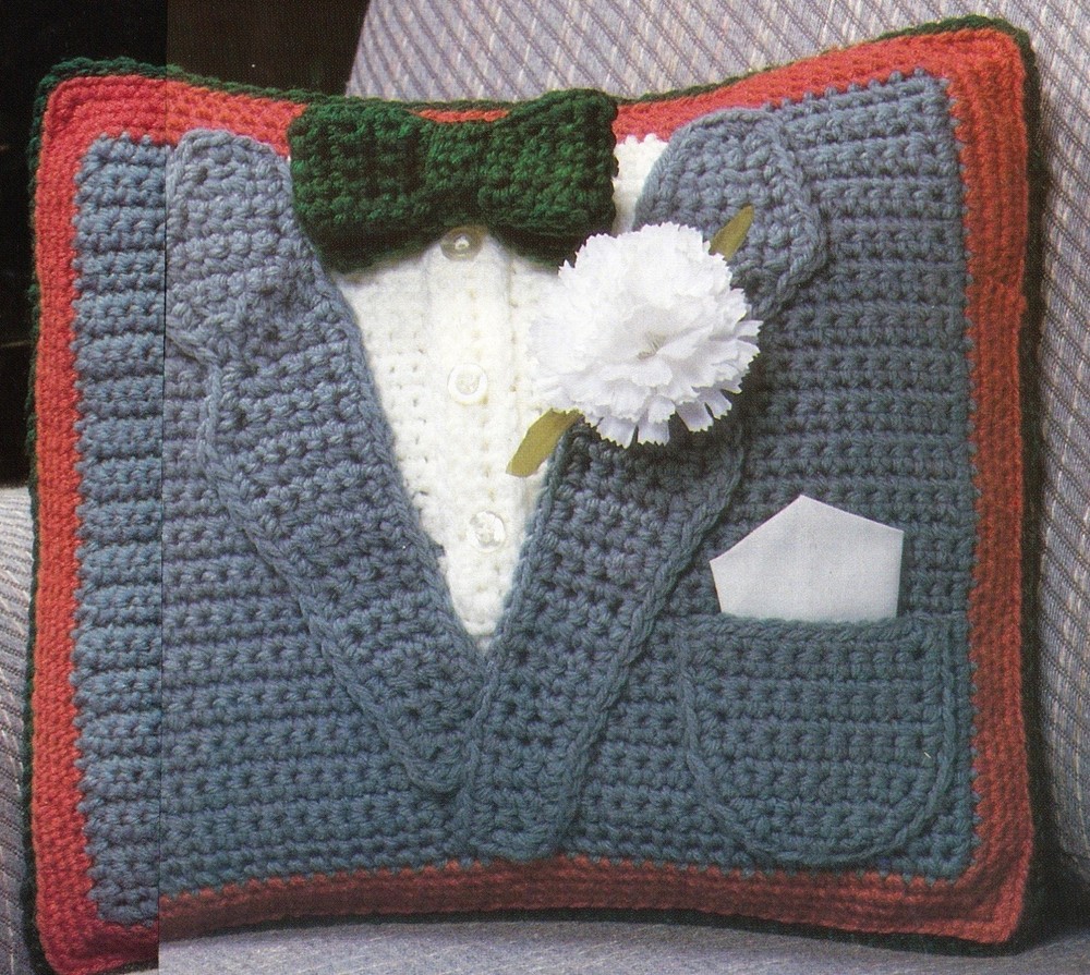 DEBONAIR Dad's Pillow/Decor/Crochet Pattern INSTRUCTIONS ONLY