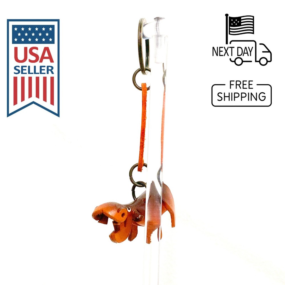 Hippo Handmade Leather Keyring