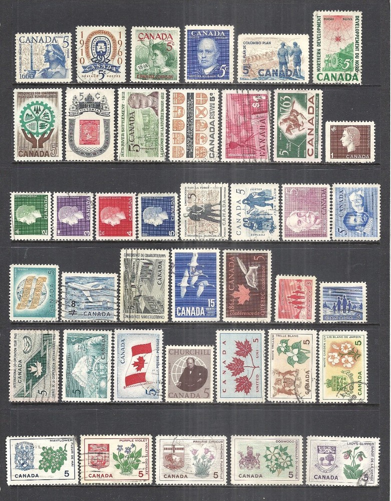 CANADA    VARIOUS  USED ISSUES       1960 - 1965