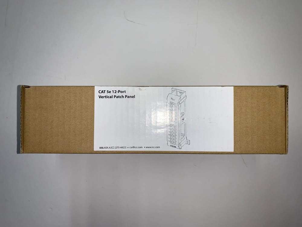 ICC 12 PORT CAT5E VERTICAL PATCH PANEL - ICMPP12V5E