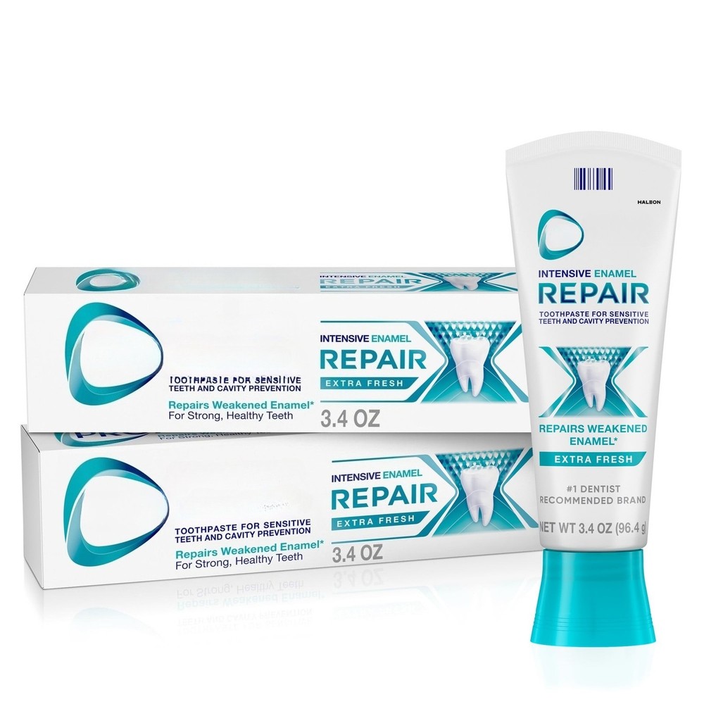 Intensive Enamel Repair Toothpaste, Extra Fresh,3.4oz, 4-Pack