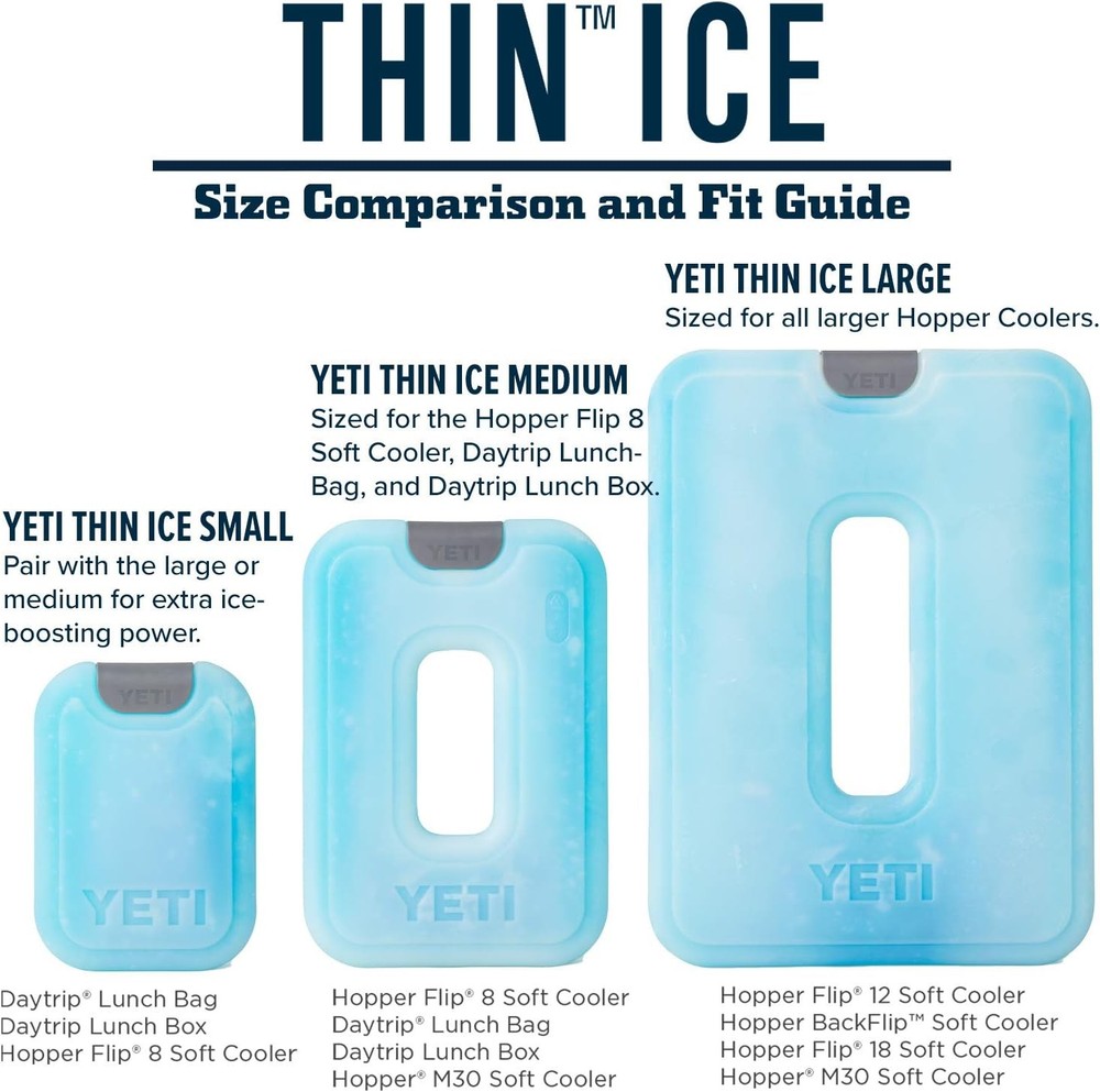 YETI ICE Sheet Reusable Refreezable Cooler Ice Pack for Long-Lasting Cold