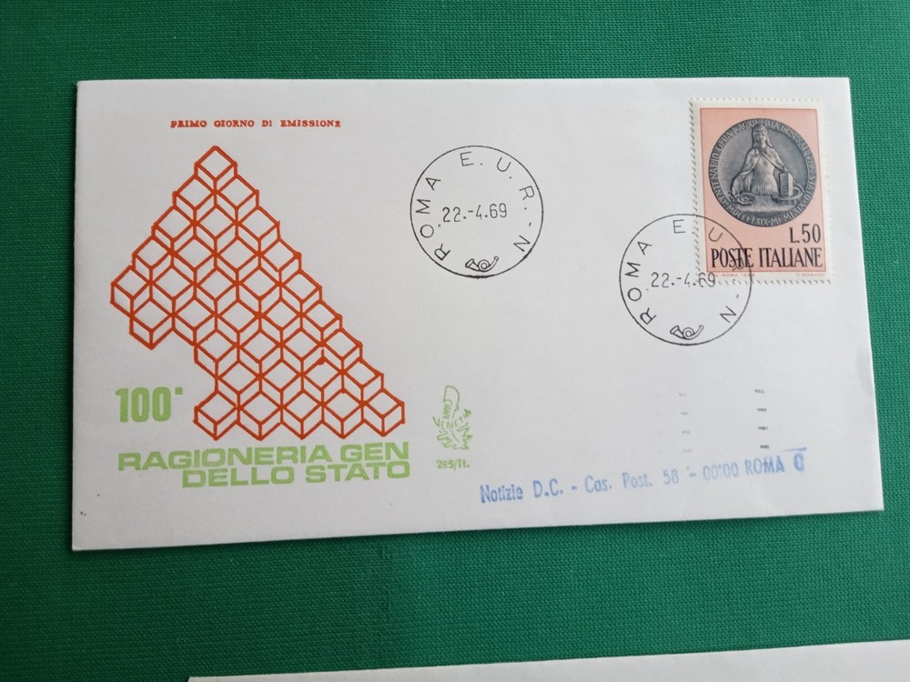 REPUBLIC - FDC - 1969 - 100TH - ACCOUNTING - DELLO - STATE - VENETIA