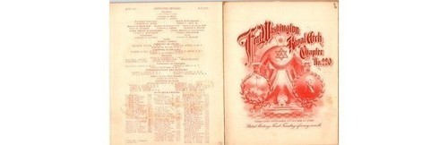 1912 Washington Royal Arch Chapter No. 20 PA Masonic Program, **Freemasonry**