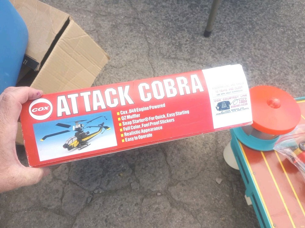 Cox Attack Cobra Free Flight Helicopter .049 Engine