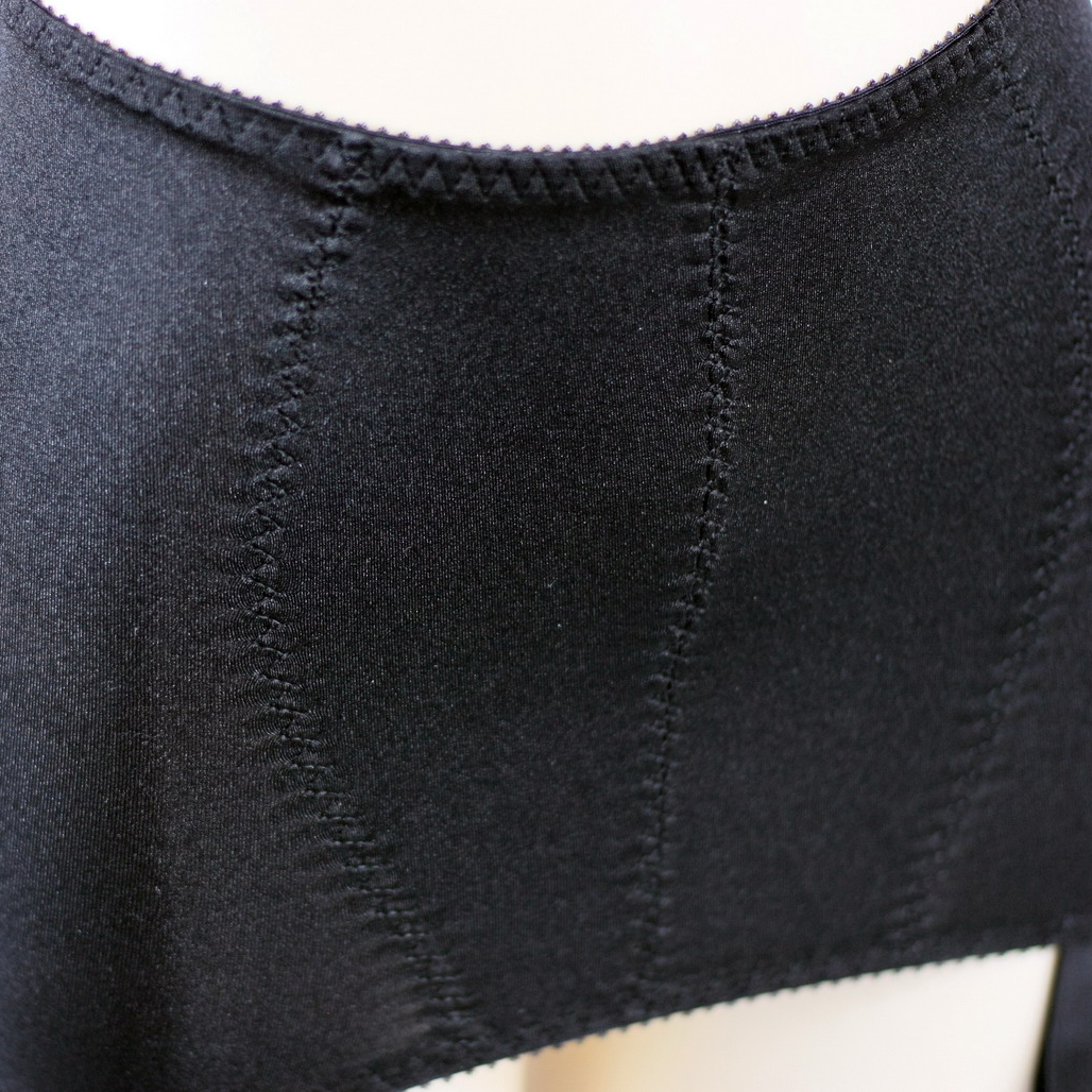 Luxallacki High Waist Open Bottom Girdle Skirt with Garter Straps for Stockings