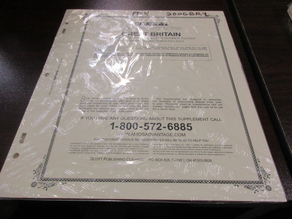 SCOTT SUPPLEMENT NOTES GREAT BRITAIN  #6 WITH FREE SHIPPING!!!
