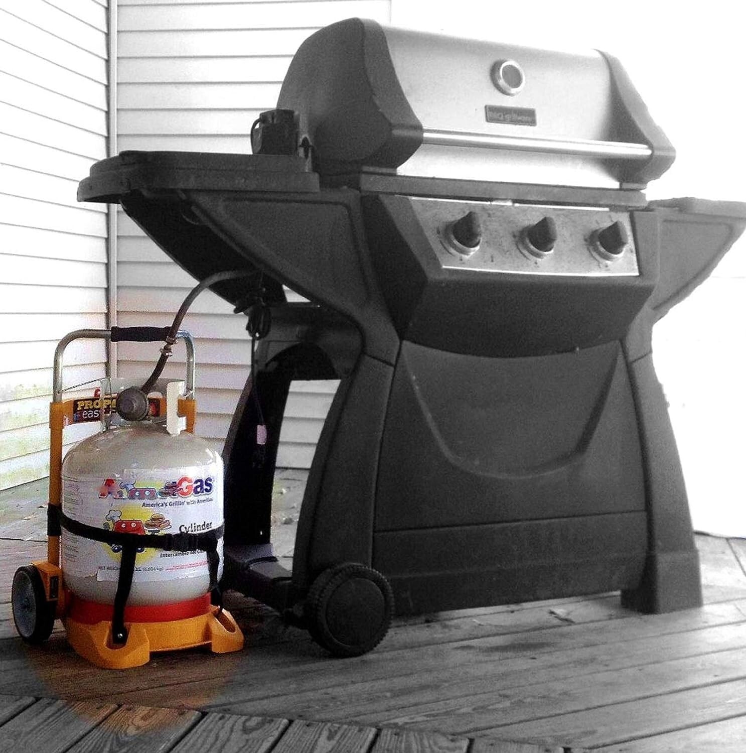 Propane Tank Cart Cylinder Dolly Transporting Hand Truck BBQ Grill Weed Burning