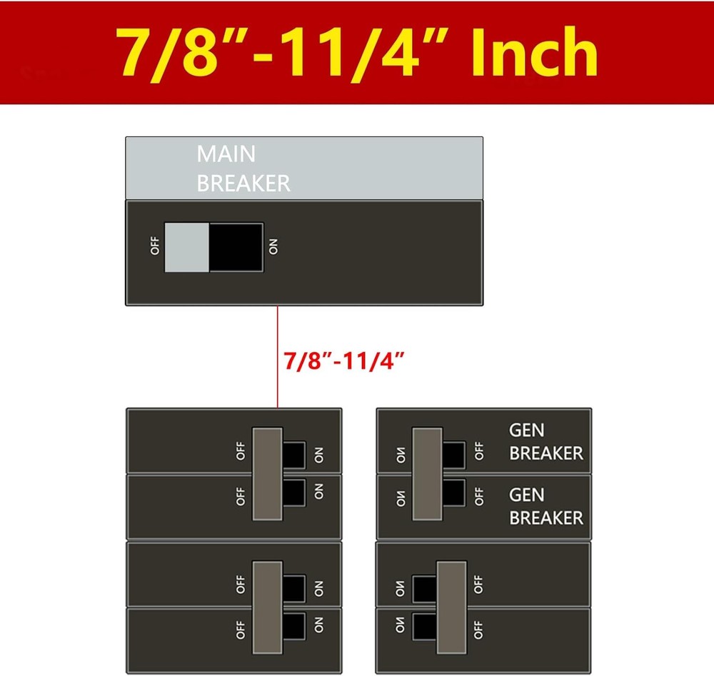 Generator Interlock Kit Compatible with Murray or Siemens 150 amp or 200 amp Pan