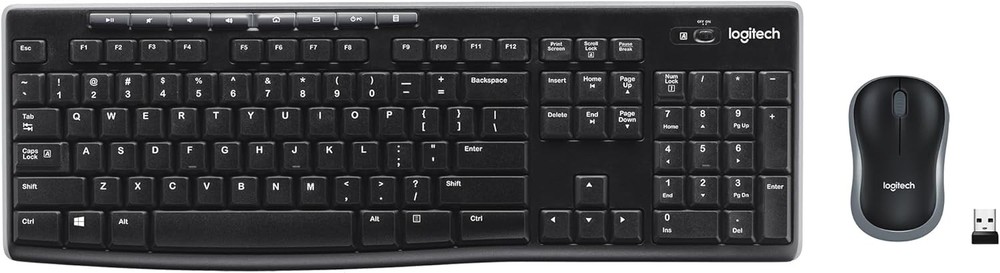 Logitech MK270 Wireless Keyboard & Mouse Combo for Windows / ChromeOS - Black