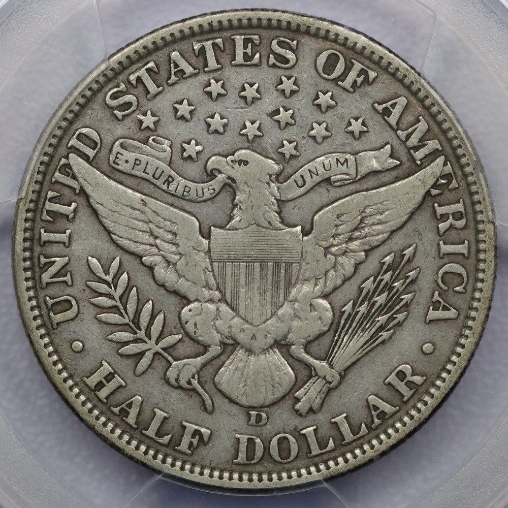 1906-D 50c Barber Half Dollar - PCGS VF 30