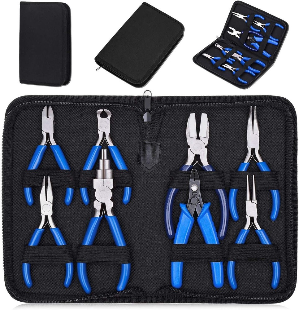 8pcs Micro Jewelry Pliers Set - Wire Wrapping Tools