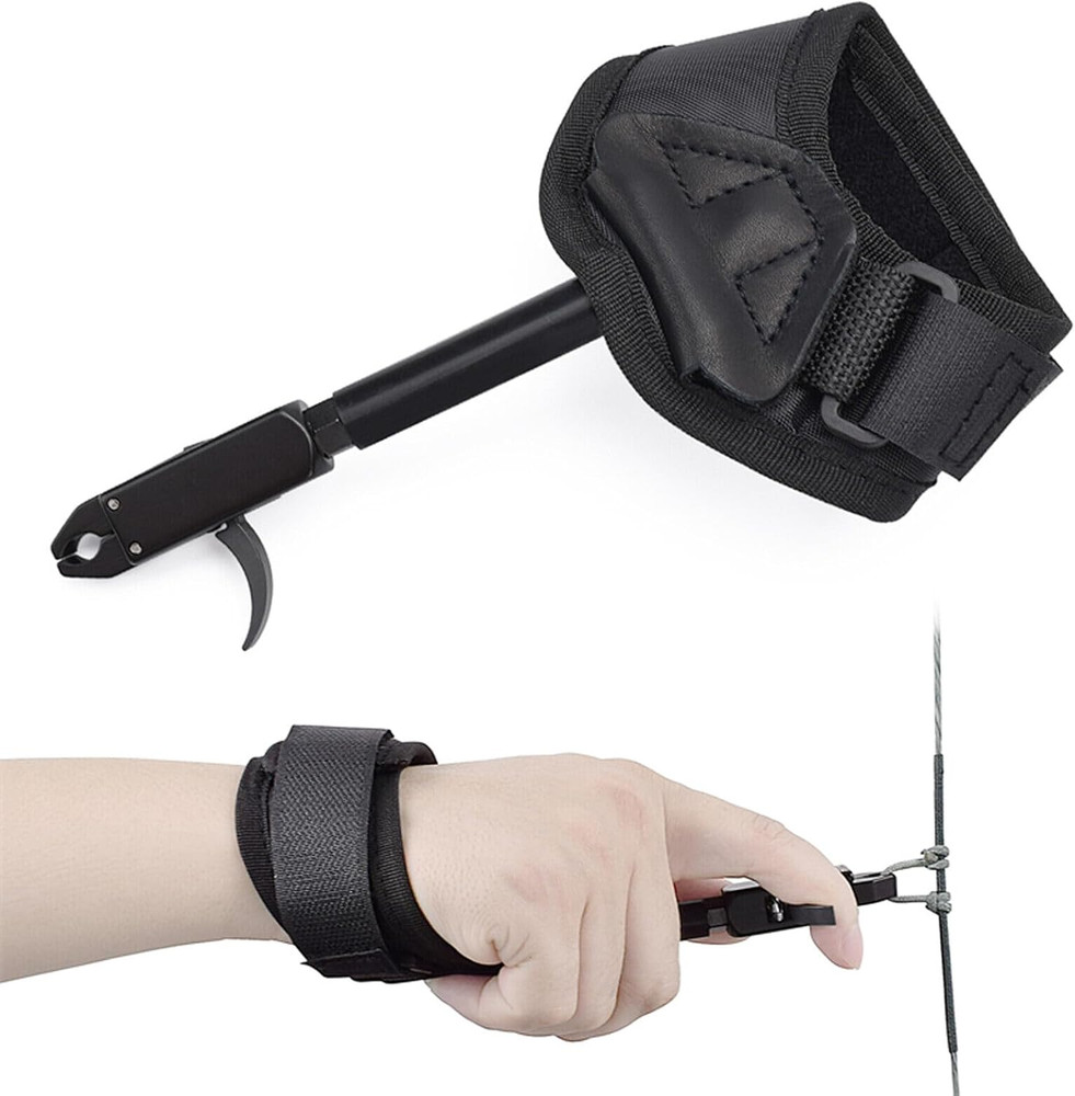 Compound Bow Release Aid Trigger Adult Archery Right Left Hand Adjustable Black