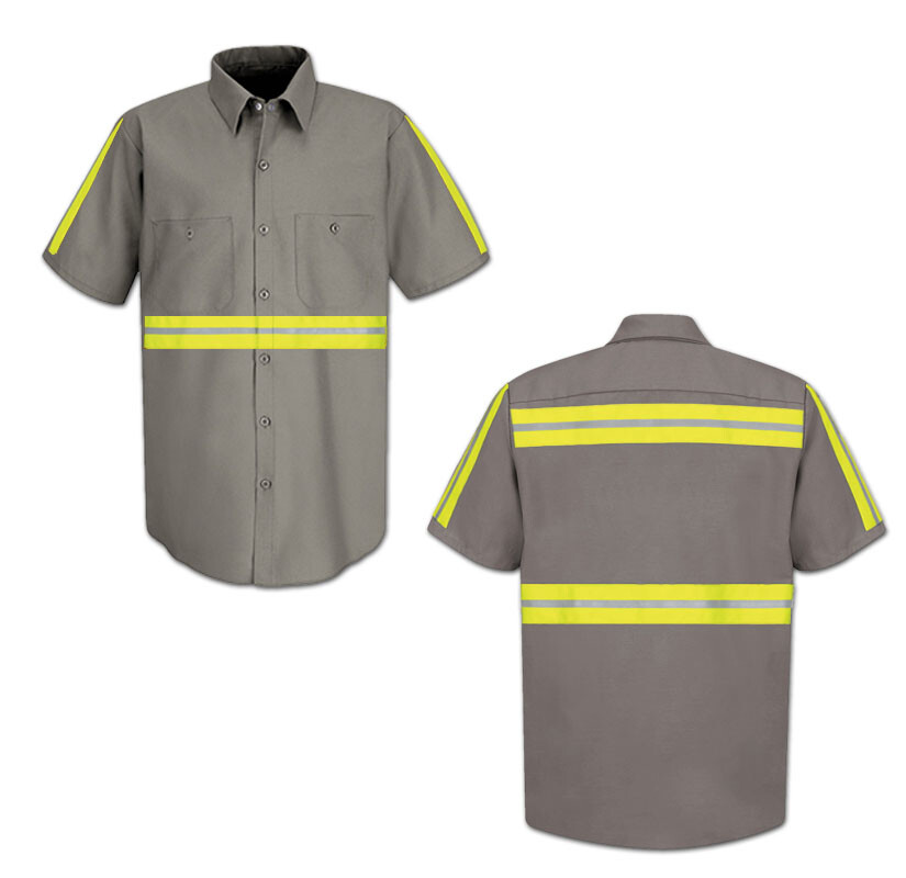 Red Kap Enhanced Visibility Hi Vis Reflective Safety Work Shirt