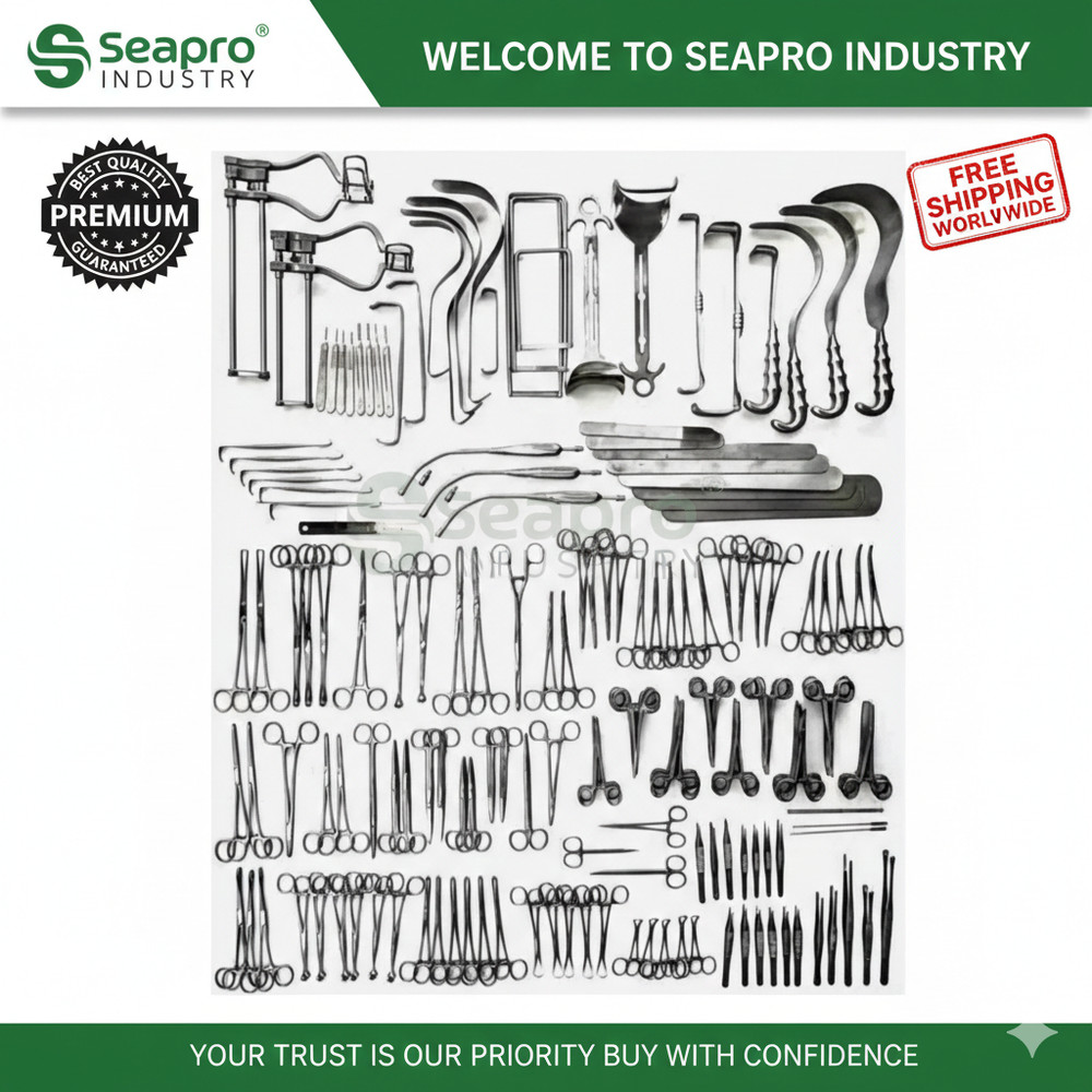 197 pcs Laparotomy Surgery Set - Surgical Premium Quality Instruments