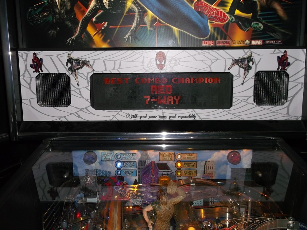 STERN SPIDERMAN PINBALL CUSTOM SPEAKER DISPLAY PANEL ARTWORK MOD MODIFICATION