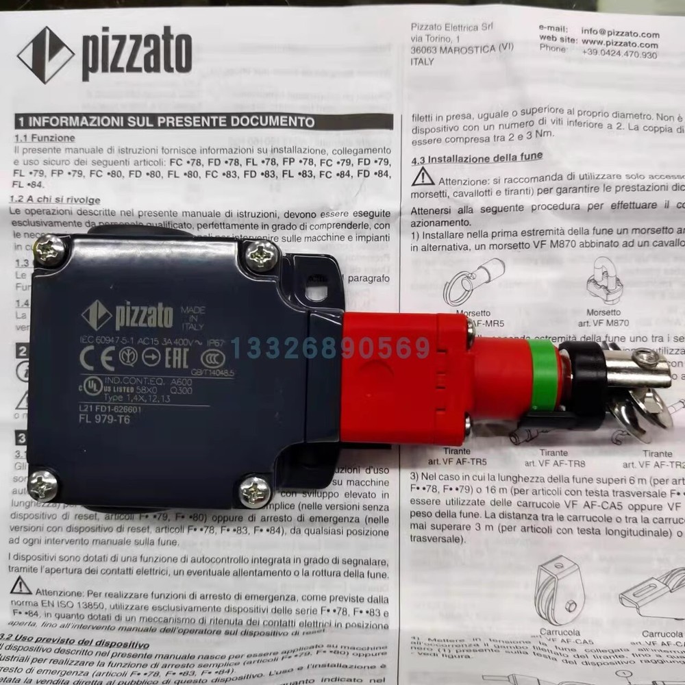 1pcs Pizzato Microswitch Safety Limit Switch  FL 979-T6