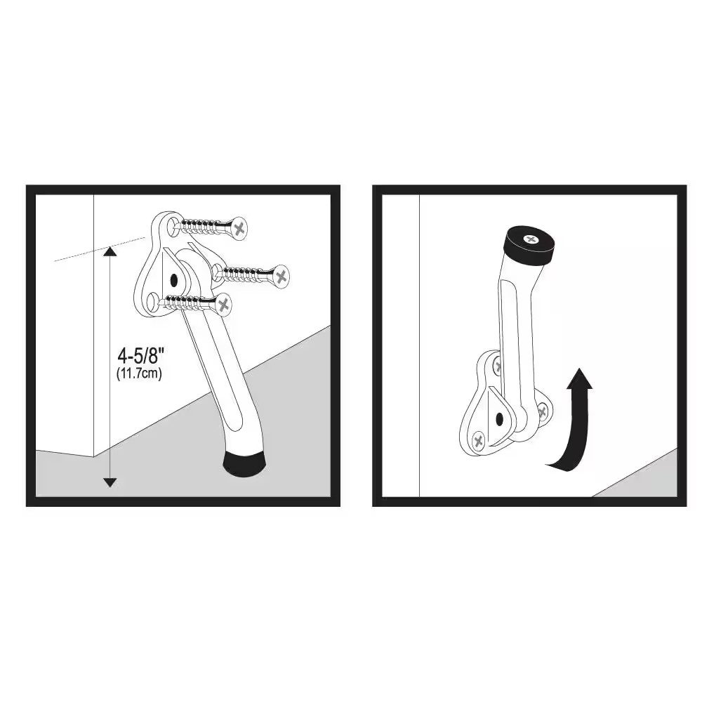 Chrome Kick down Door Stop