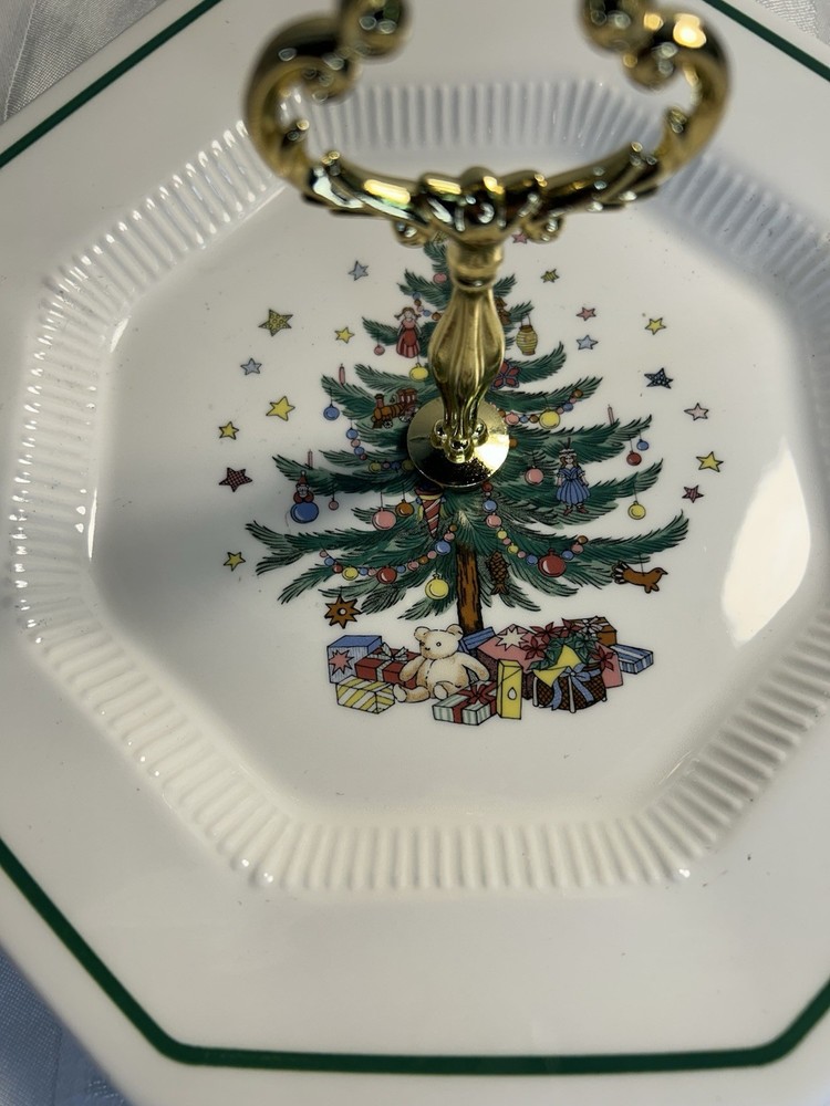 Nikko China Christmastime Appetizer Serving Tray w/Handle 10"