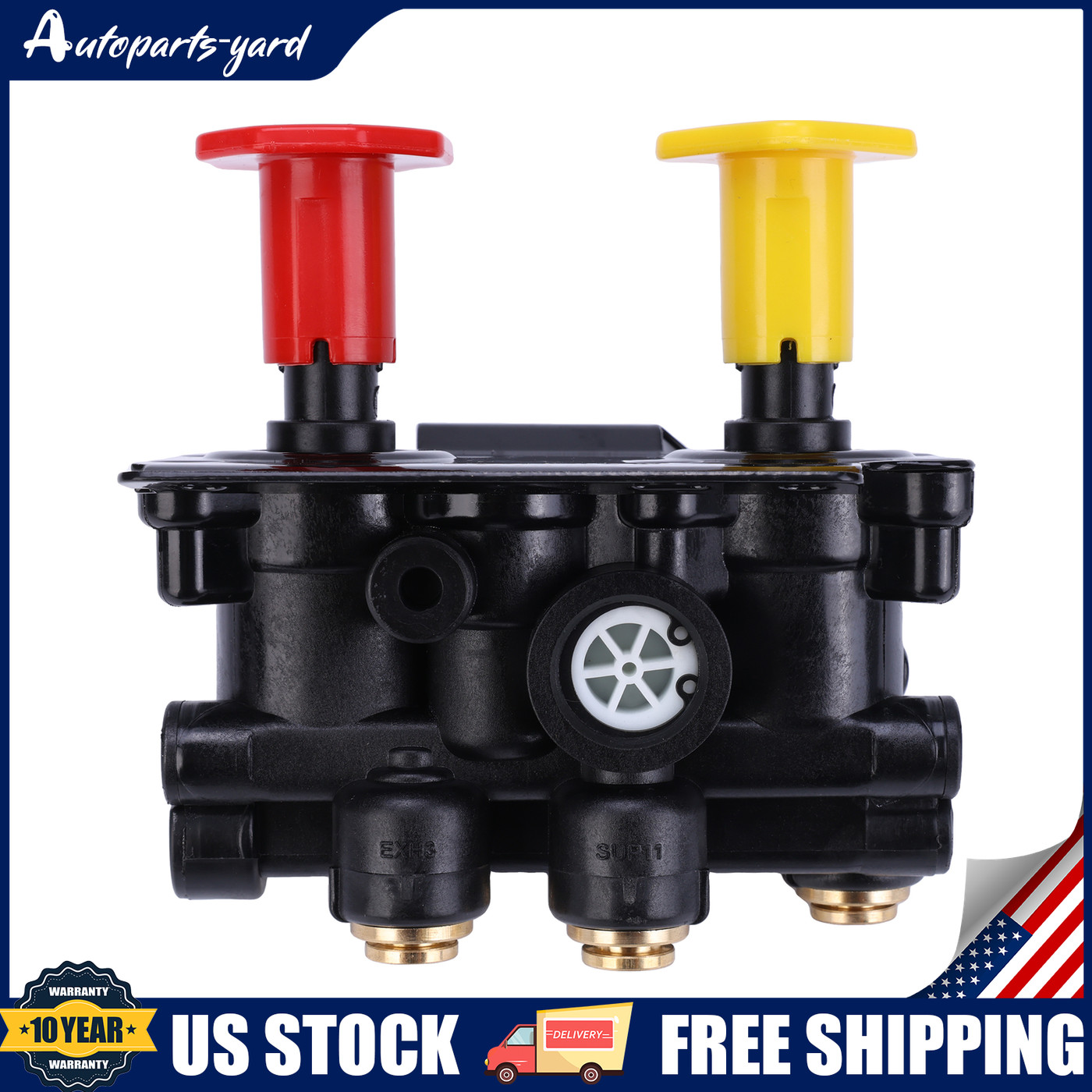 New Dash Control Brake Valve 5 Ports For Volvo VNL 24340522 US