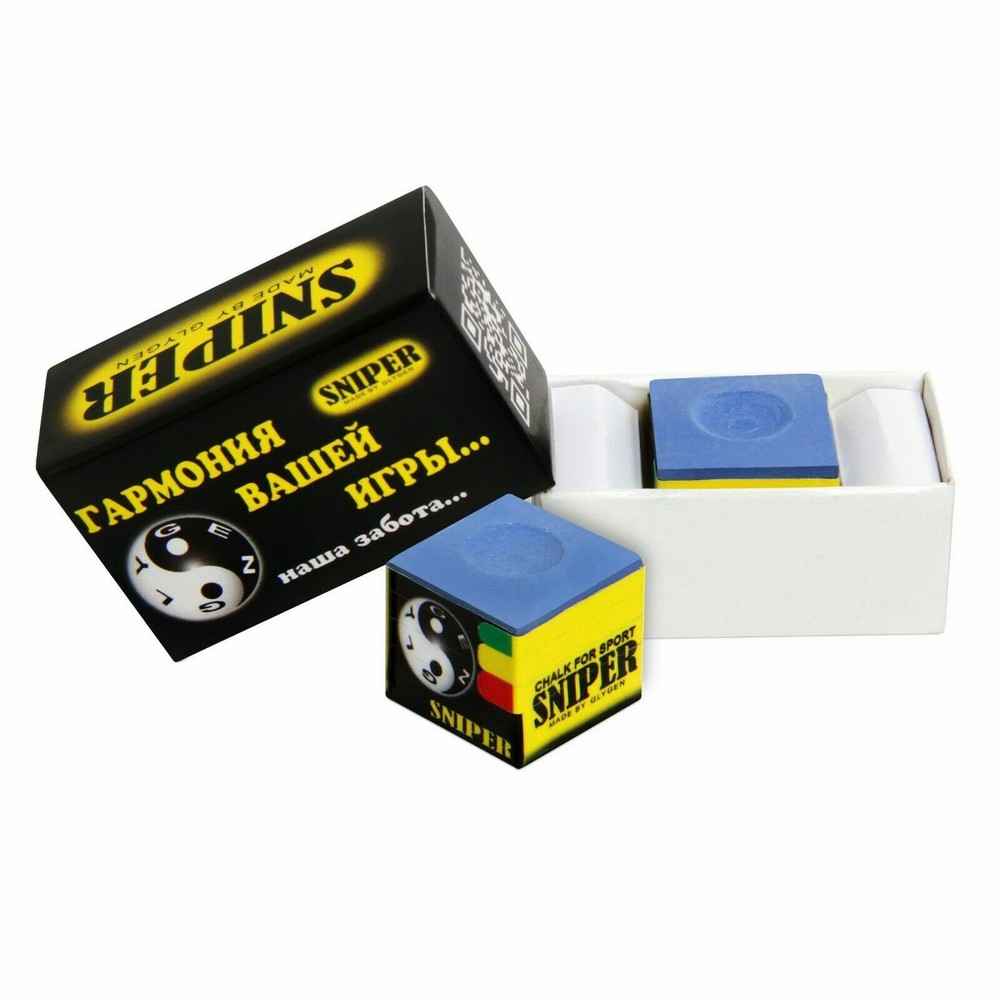 SNIPER  Billiard CHALK - BLUE - One piece