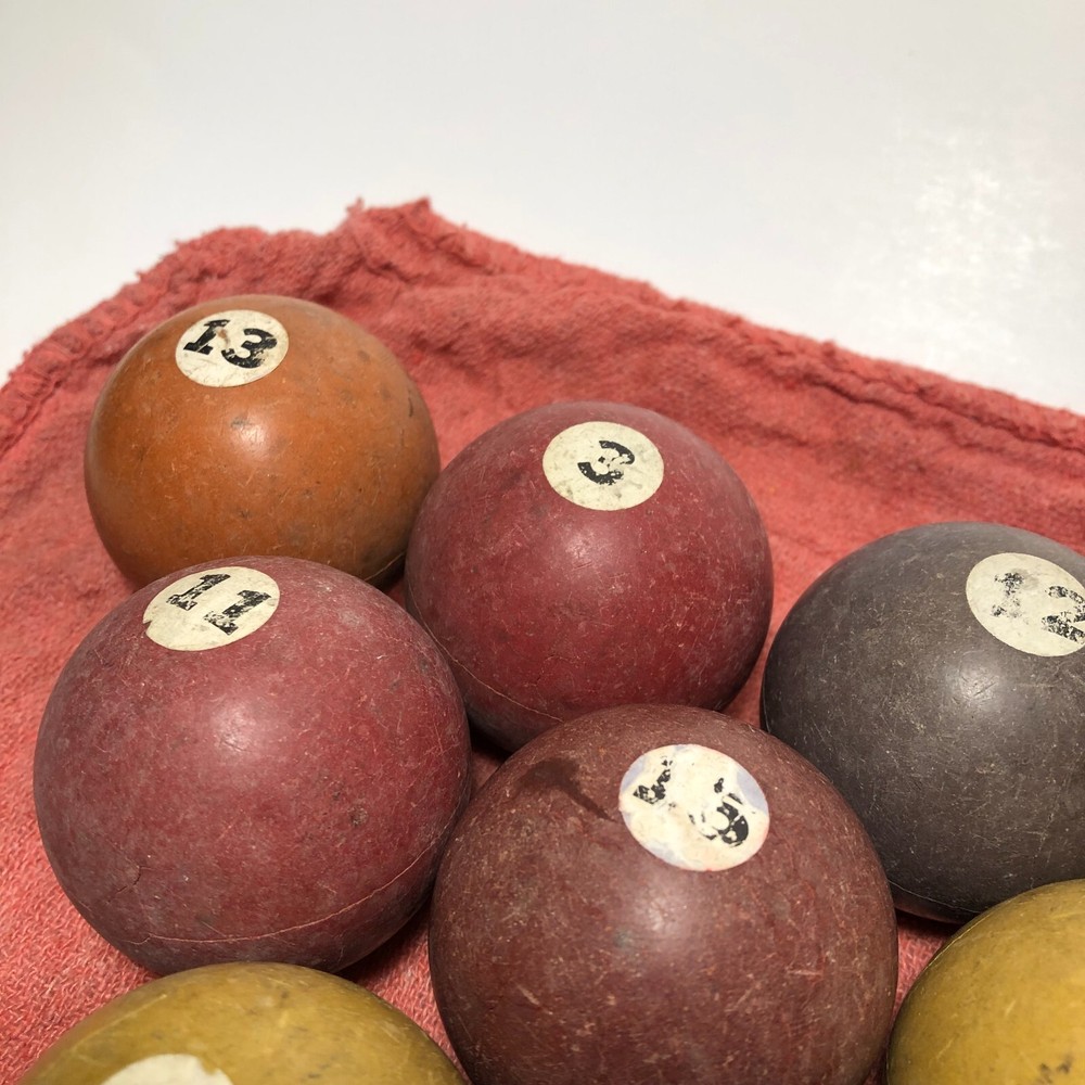 Early 1900’s Clay Pool Billiards Ball Set