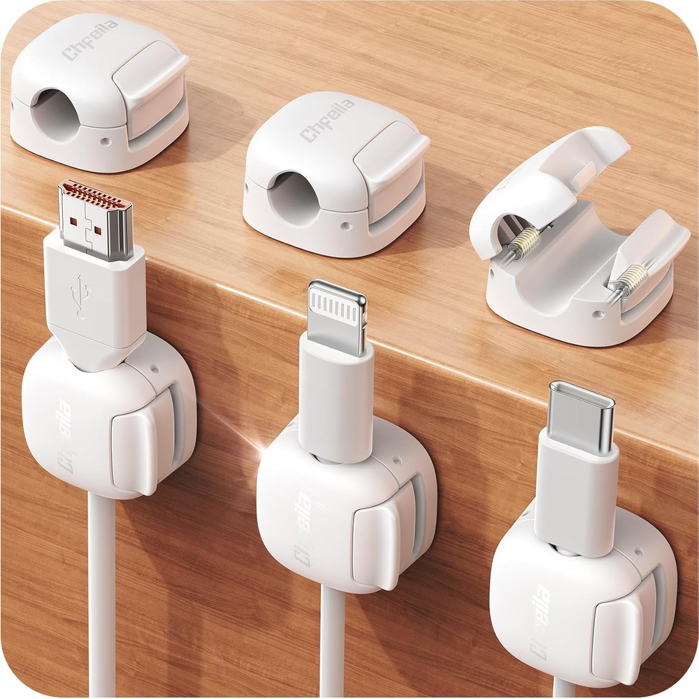 Cord Organizer -  [ Spring & Clasp Lo] Cable Manament Clips