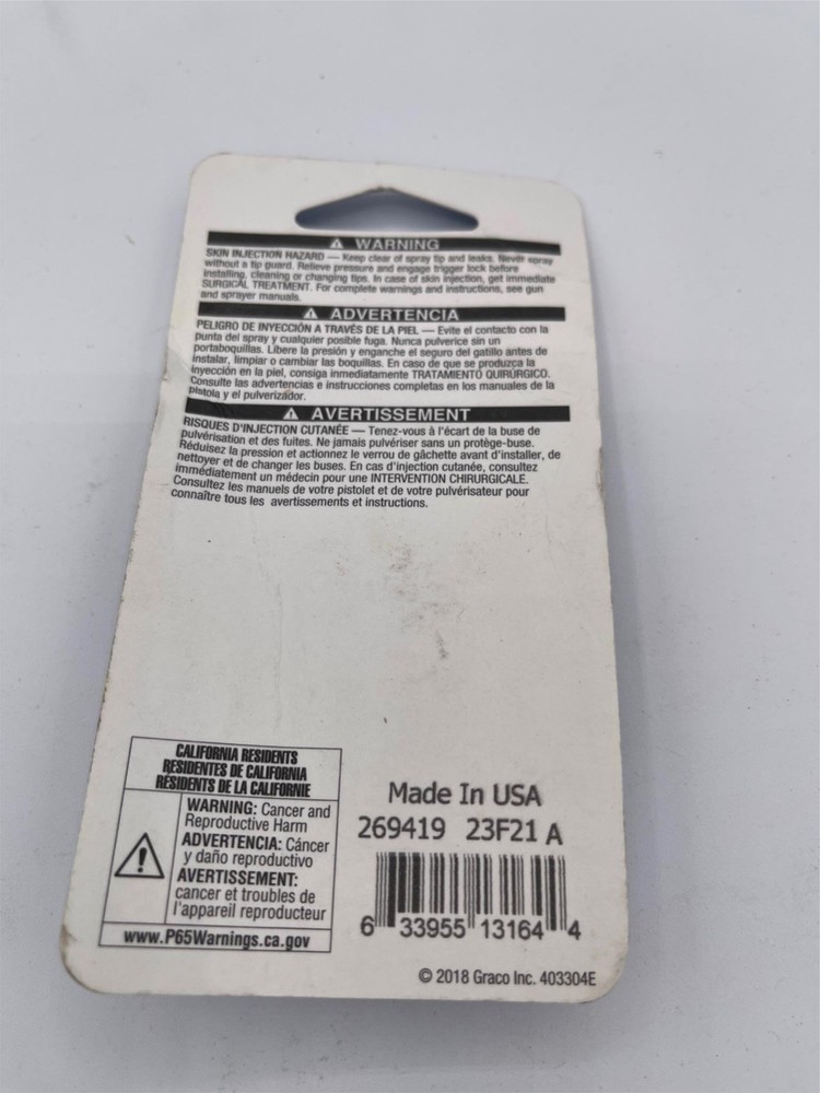 New, Graco Contractor Flat Tip 269419
