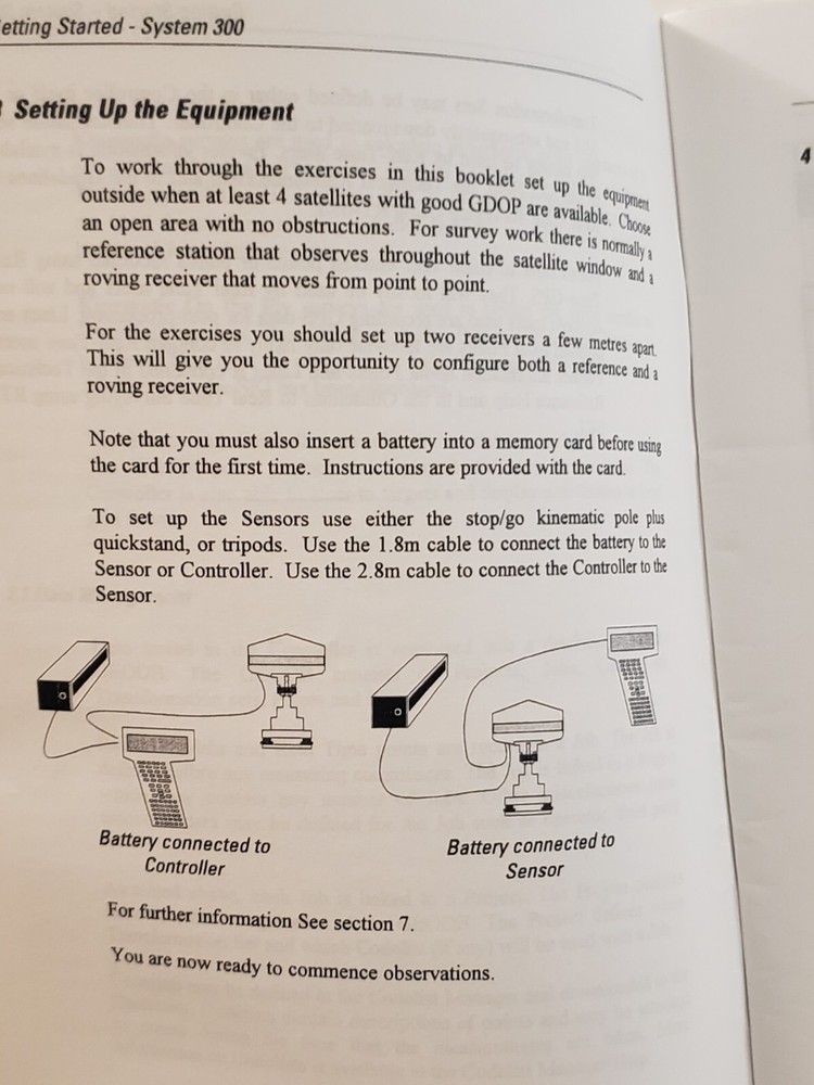LEICA GPS SYSTEM 300 Getting Started Book in good condition.