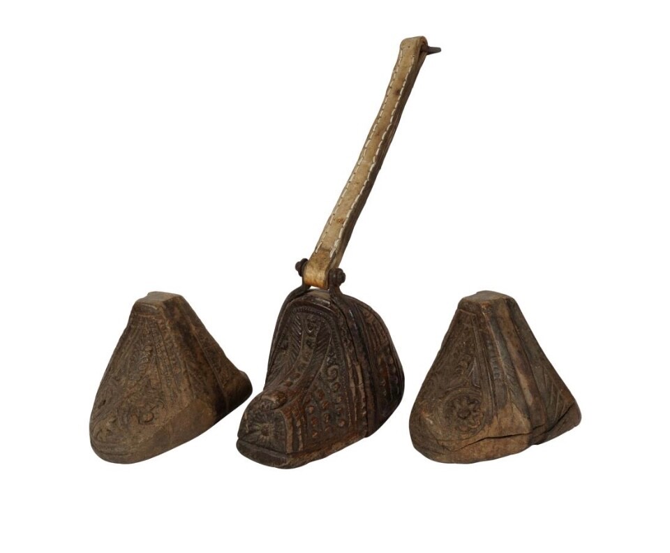 Three Carved Wood Equestrian Stirrups
