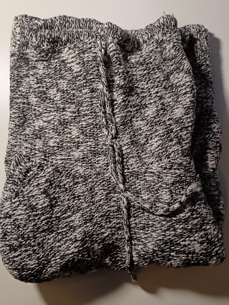 Chaps Vintage Jumper Size Medium Grey Knit Pullover High Fold Over Collar Unisex